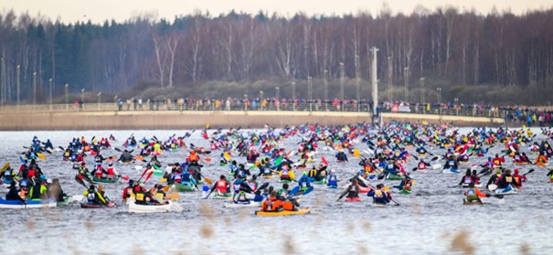 Võhandu maratonil osalejad võistlemas