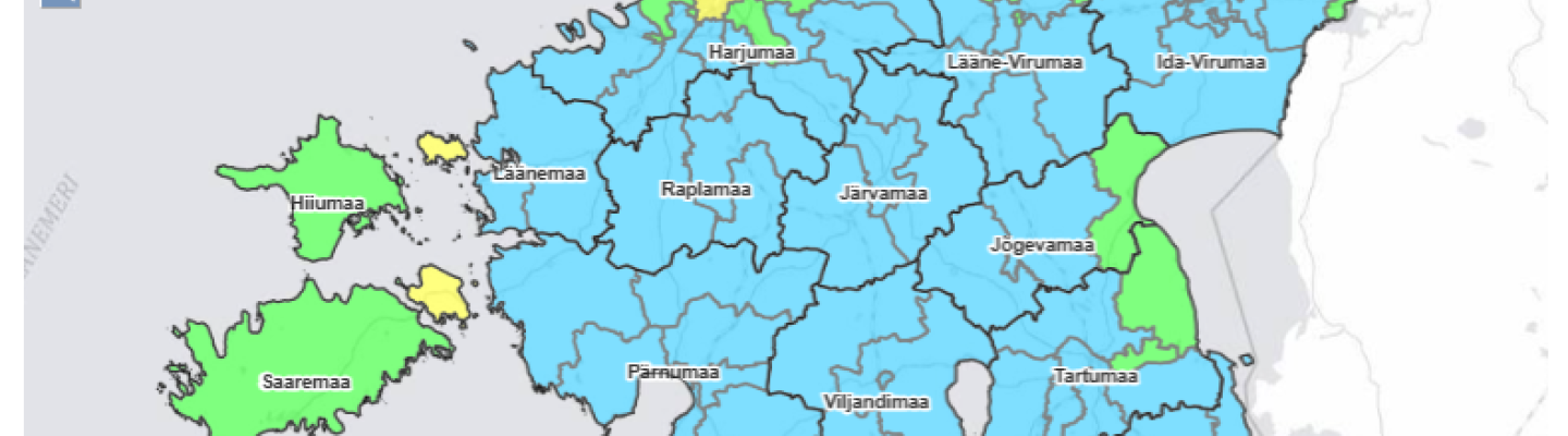 Tuleohukaardi visualiseering Keskkonnaagentuuri kodulehel
